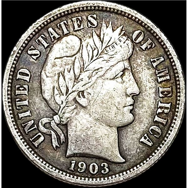 1903-S Silver Barber Dime NEARLY UNCIRCULATED