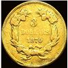 Image 2 : 1870 $3 Gold Indian Princess Head NICELY CIRCULATED