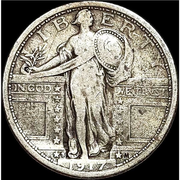 1917-S Type 1 Standing Liberty Quarter LIGHTLY CIRCULATED