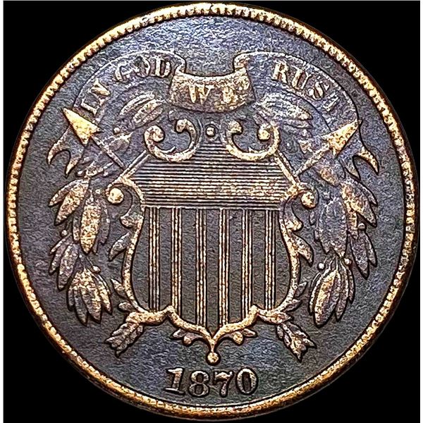 1870 Bronze Two-Cent Piece NICELY CIRCULATED
