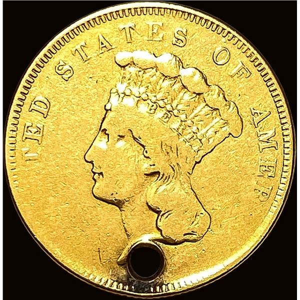 1855 $3 Indian Princess Gold Dollar HIGH GRADE