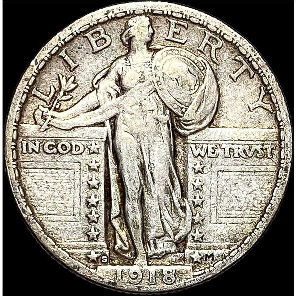 1918-S Standing Liberty Quarter NEARLY UNCIRCULATED