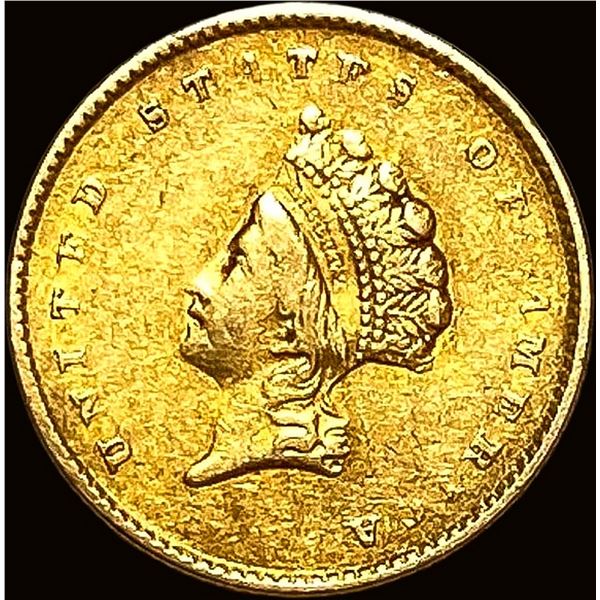 1855 Gold $1 Indian Princess Head Type 2 LIGHTLY CIRCULATED