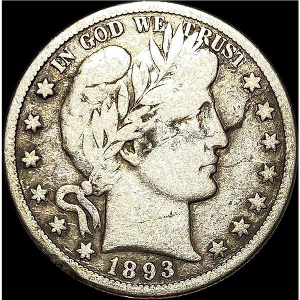 1893-O Silver Barber Half Dollar NICELY CIRCULATED