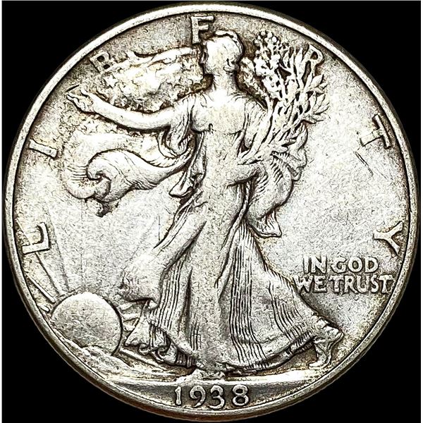 1938-D Walking Liberty Half Dollar LIGHTLY CIRCULATED
