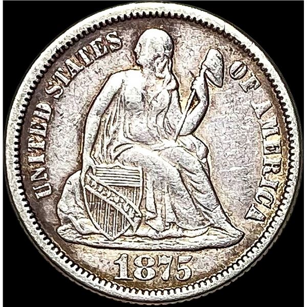 1875 Seated Liberty Dime CLOSELY UNCIRCULATED