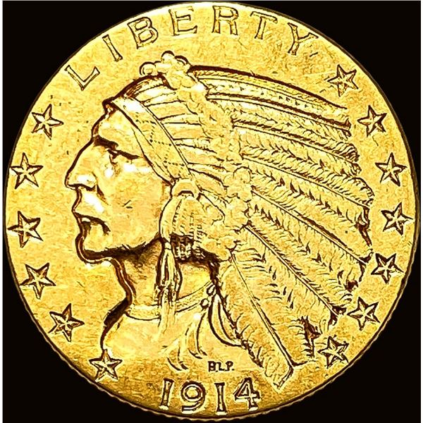 1914-S Indian Head Half Eagle $5 Gold CLOSE UNC