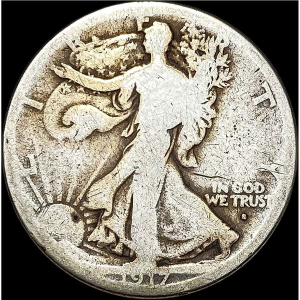1917-S Walking Liberty Half Dollar NICELY CIRCULATED