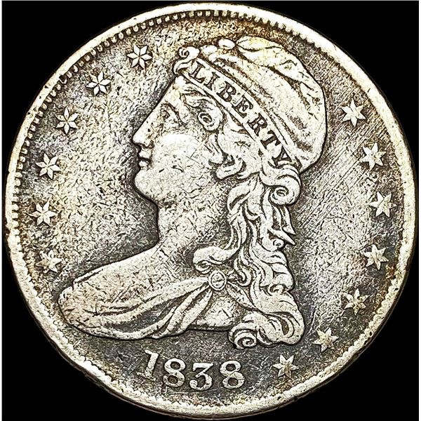 1838 Capped Bust Half Dollar LIGHTLY CIRCULATED