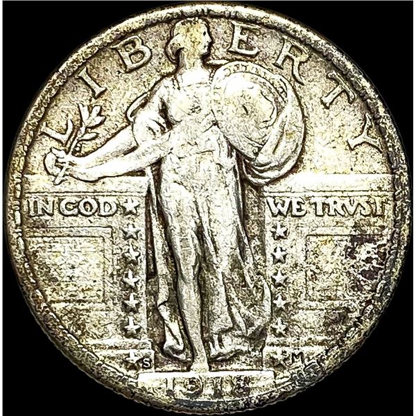 1918-S Standing Liberty Quarter ABOUT UNCIRCULATED