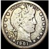 Image 1 : 1901-O Silver Barber Quarter NICELY CIRCULATED