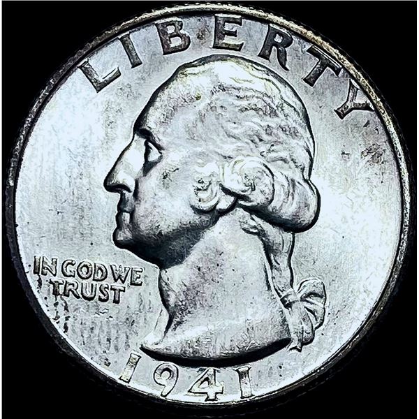 1941-S Silver Washington Quarter CHOICE BU