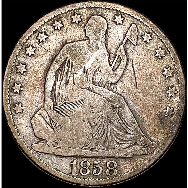 1858-O Seated Liberty Half Dollar NICELY CIRCULATED
