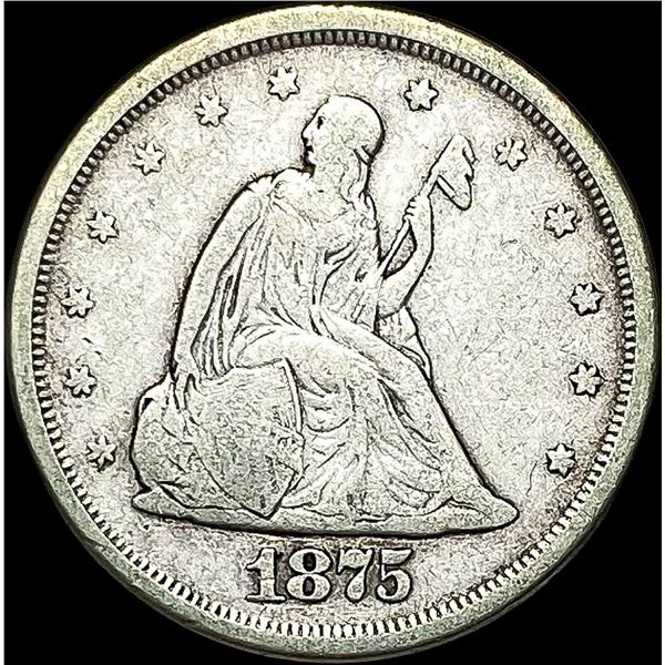 1875-S Silver Twenty Cent Piece NICELY CIRCULATED