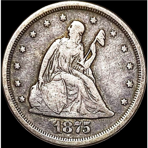 1875-S Silver Twenty Cents LIGHTLY CIRCULATED