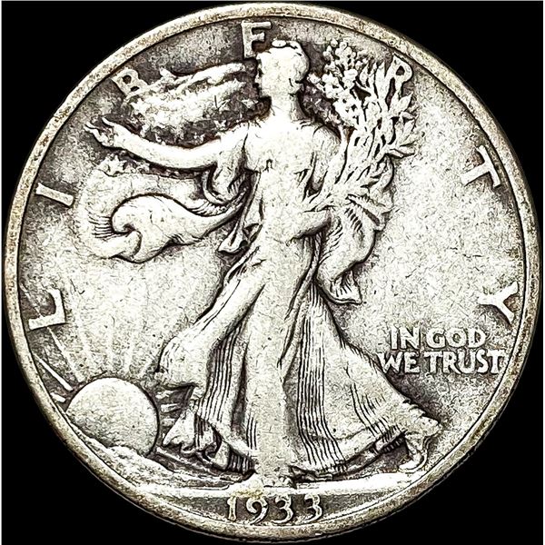 1933-S Walking Liberty Half Dollar LIGHTLY CIRCULATED