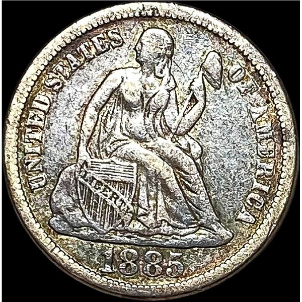 1885 Seated Liberty Dime NEARLY UNCIRCULATED