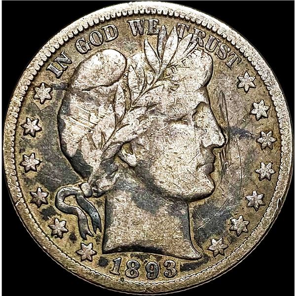1893-O Silver Barber Half Dollar LIGHTLY CIRCULATED
