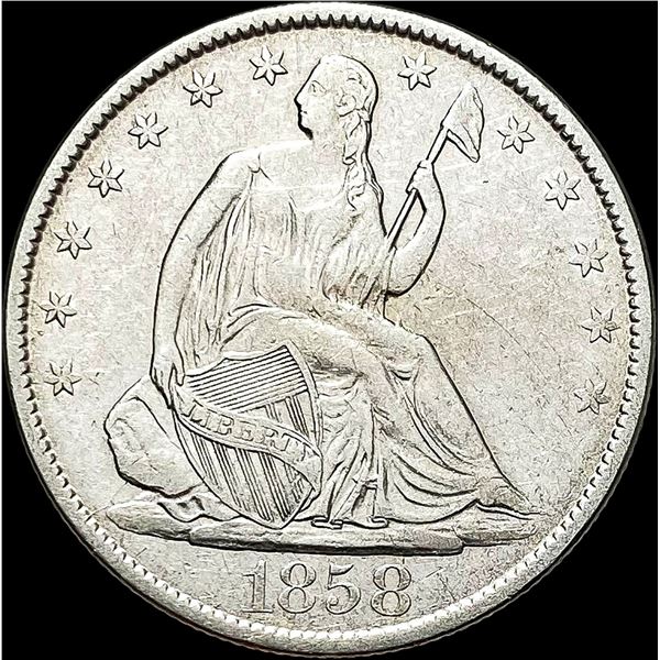 1858-O Seated Liberty Half Dollar NEARLY UNCIRCULATED