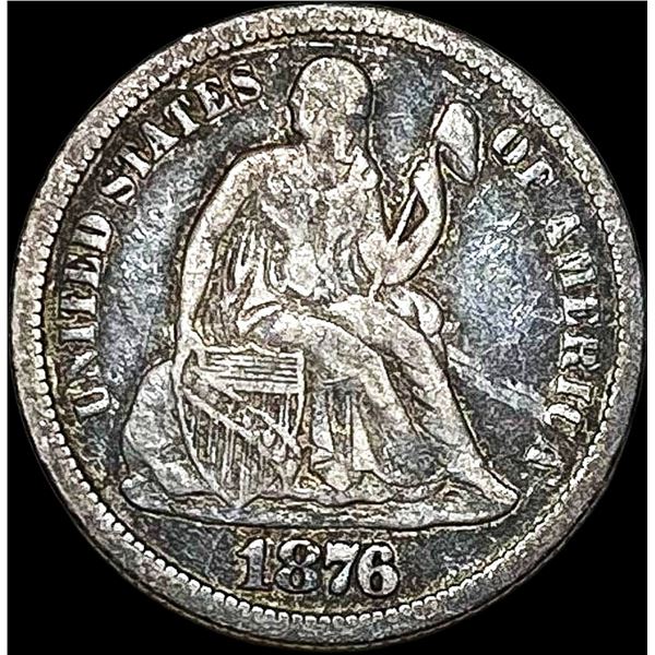 1876-CC Seated Liberty Dime NICELY CIRCULATED