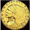 Image 1 : 1911 Indian Head Gold $2.5 Quarter Eagle HIGH GRADE