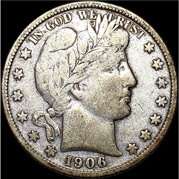 1906-S Silver Barber Half Dollar NICELY CIRCULATED