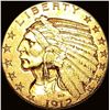 Image 1 : 1912 Indian Head $5 Gold Half Eagle CLOSELY UNCIRCULATED
