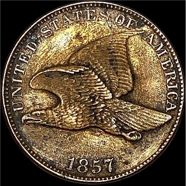 1857 Flying Eagle Cent NEARLY UNCIRCULATED