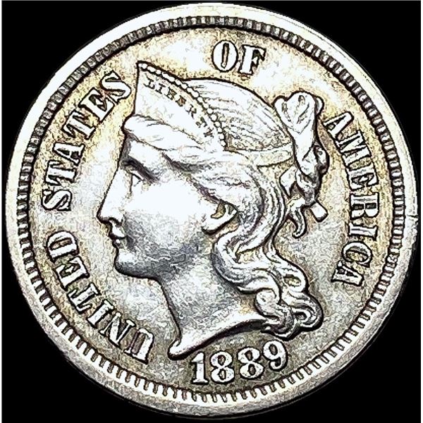 1889 Nickel Three-Cent Piece CLOSELY UNCIRCULATED