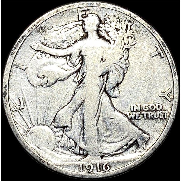 1916 Walking Liberty Half Dollar NICELY CIRCULATED