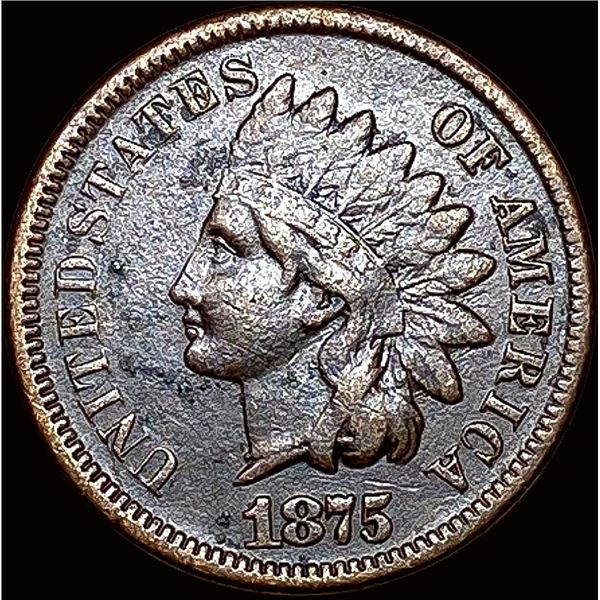 1875 Indian Head Cent NEARLY UNCIRCULATED