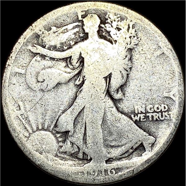 1916 Walking Liberty Half Dollar NICELY CIRCULATED