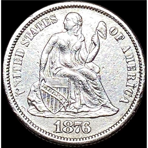 1876-CC Seated Liberty Dime CLOSELY UNCIRCULATED