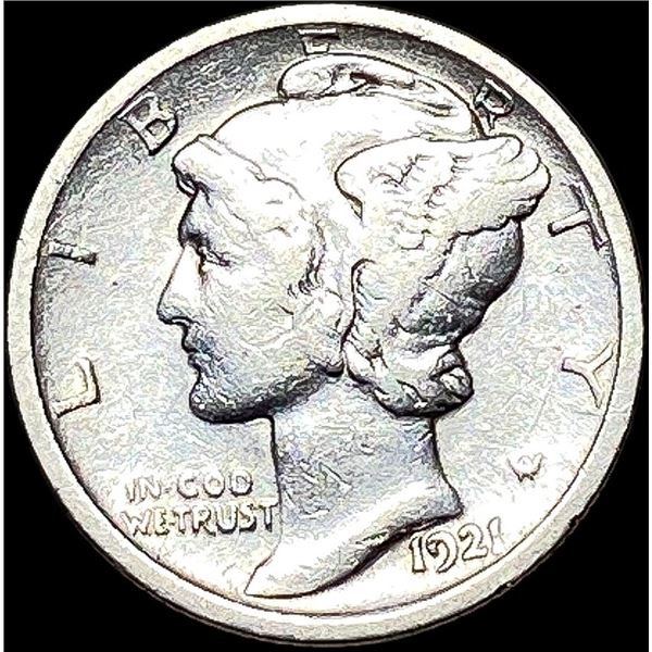 1921 Silver Mercury Dime LIGHTLY CIRCULATED