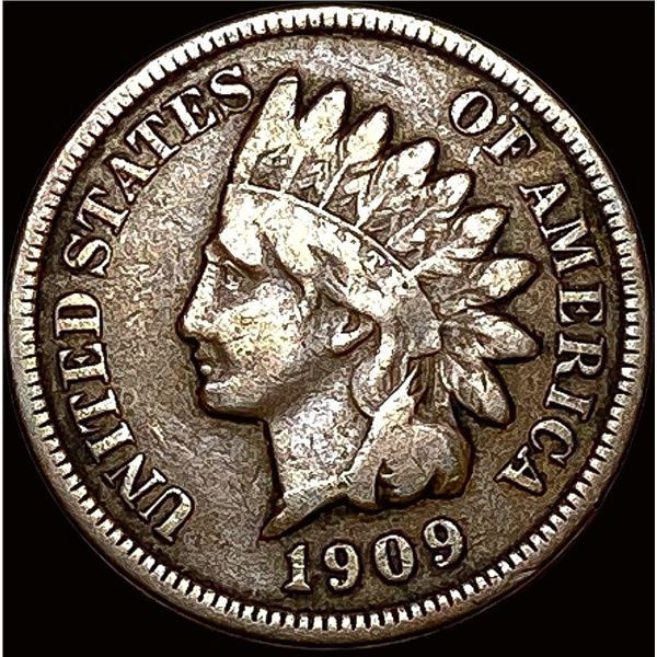 1909-S Indian Head Cent LIGHTLY CIRCULATED
