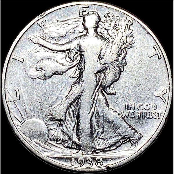 1938-D Walking Liberty Half Dollar LIGHTLY CIRCULATED