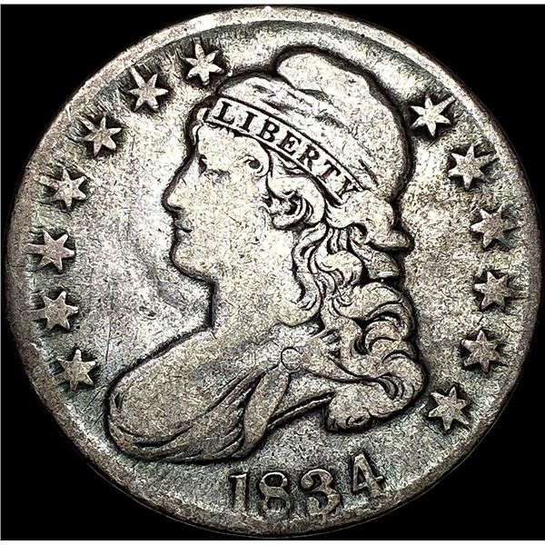 1834 Capped Bust Half Dollar LIGHTLY CIRCULATED