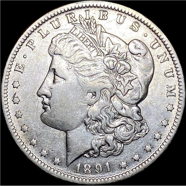 1891-O Silver Morgan Dollar NEARLY UNC