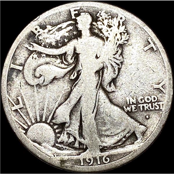 1916-S Walking Liberty Half Dollar NICELY CIRCULATED
