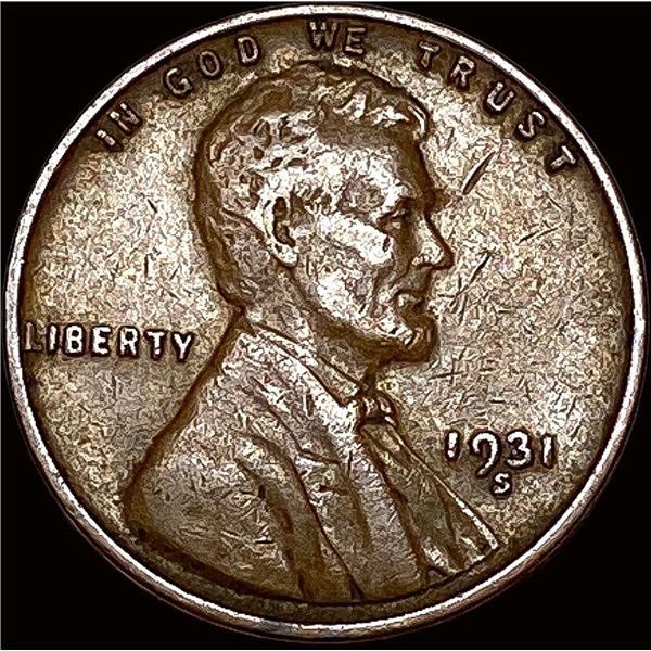 1931-S Lincoln Wheat Cent NEARLY UNCIRCULATED