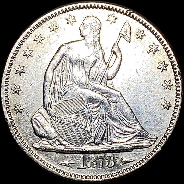 1873 Arrows Seated Liberty Half Dollar CLOSELY UNCIRCULATED