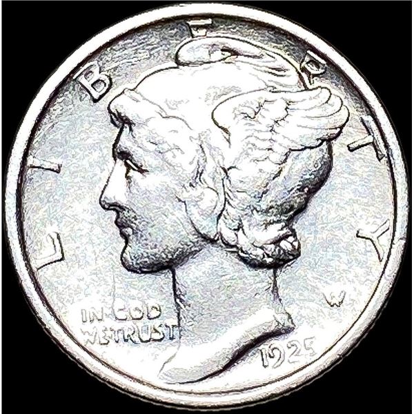 1925-D Silver Mercury Dime CLOSELY UNC