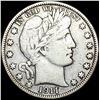 Image 1 : 1911 Silver Barber Half Dollar ABOUT UNCIRCULATED