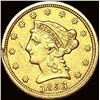 Image 1 : 1853-D Gold $2.50 Liberty Head Quarter Eagle CLOSELY UNCIRCULATED