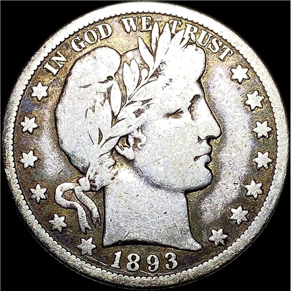 1893-O Silver Barber Half Dollar NICELY CIRCULATED