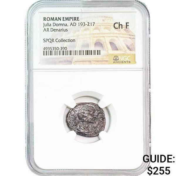 Roman Julia Domna, AD 193-217 Silver Denarius NGC