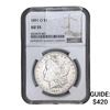1891-O Morgan Silver Dollar NGC AU55