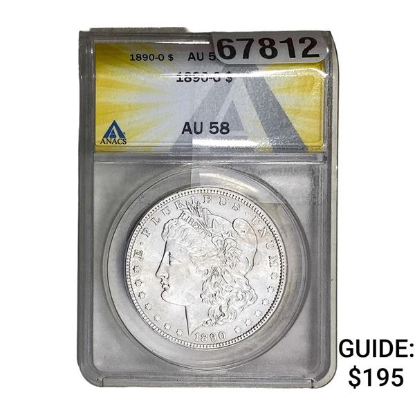 1890-S Morgan Silver Dollar ANACS AU58