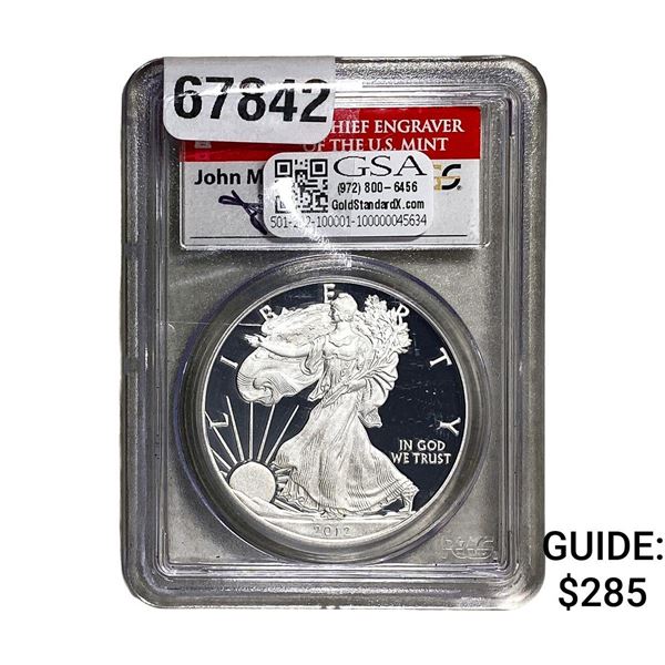 2012-S American Silver Eagle 1oz PCGS PR70 Dcam