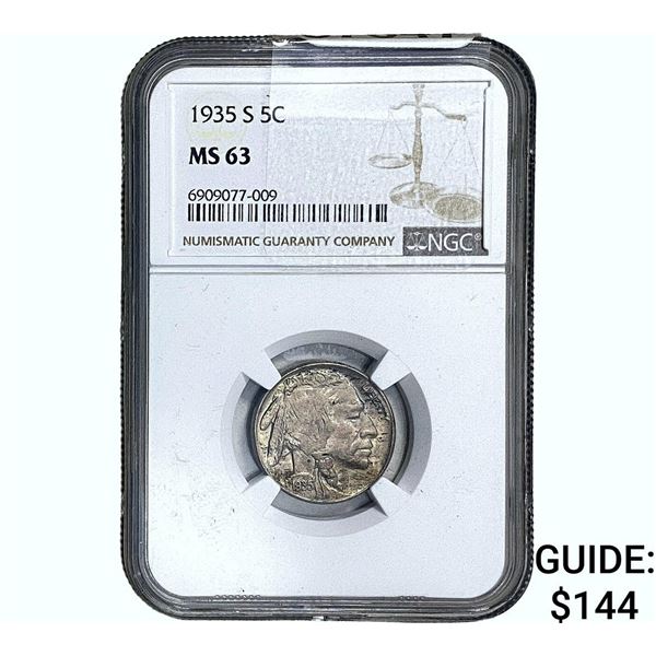 1935-S Buffalo Nickel NGC MS63